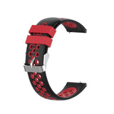 20mm Samsung Galaxy Watch Strap/Band | Black/Red Silicone Sports Strap/Band