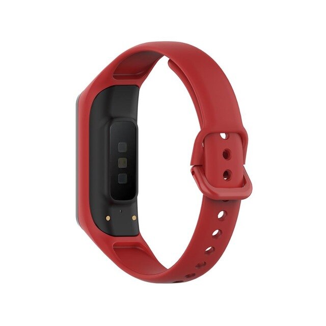 For Galaxy Fit 2 (SM-R220) | Red Plain Silicone Strap