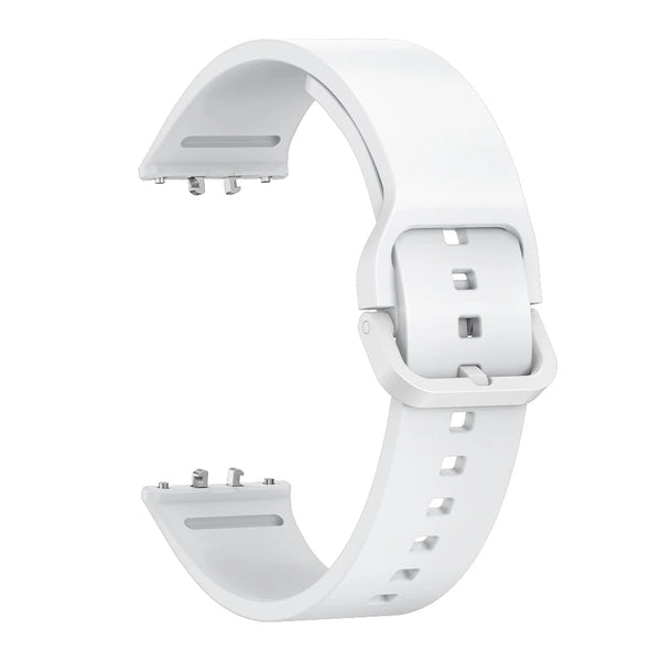 For Samsung Galaxy Fit 3 (40mm) | White Plain Silicone Strap